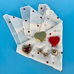 Valentines Heart accessories 6 pieces